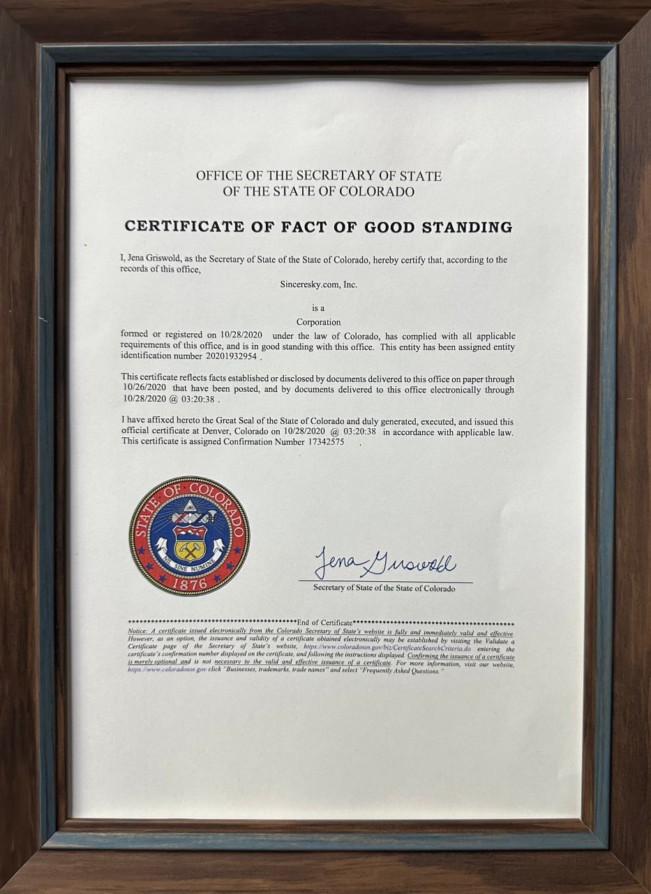 Certificate